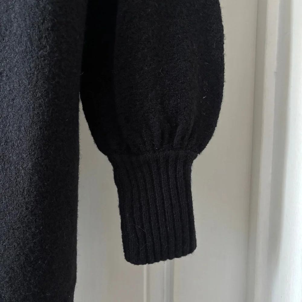 J. Crew Black Turtle Neck Wool Alpaca Sweater Dress Super Soft Yarn Size XS